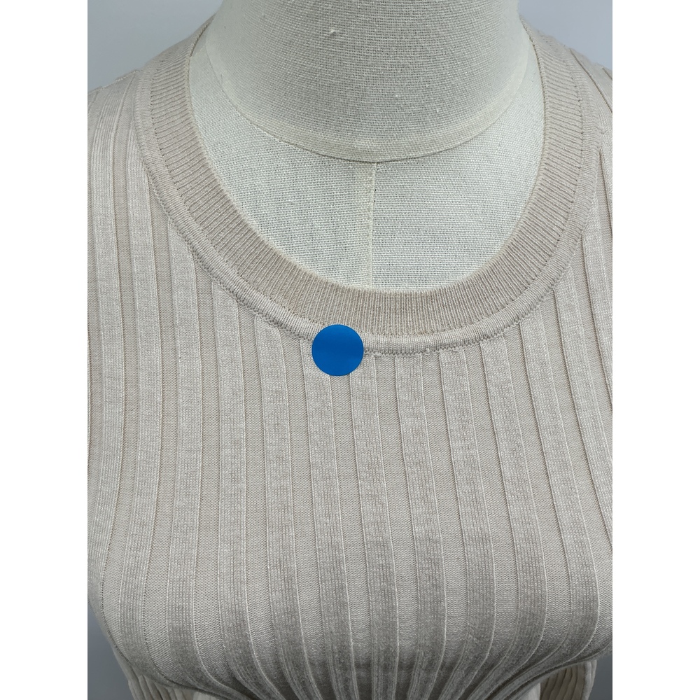 Cotton Cashmere Ribbed Long Sleeve Sweater - Picture 3 of 3